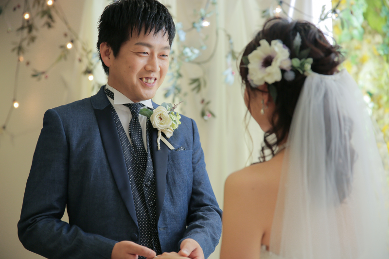 まずは指輪の交換から