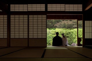 和装でしっとりと。白鳥庭園ロケーション。