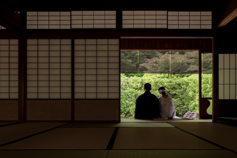 和装でしっとりと。白鳥庭園ロケーション。