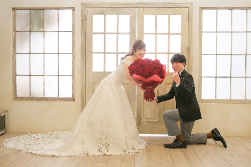 お持ち込みのバラを使って...♡