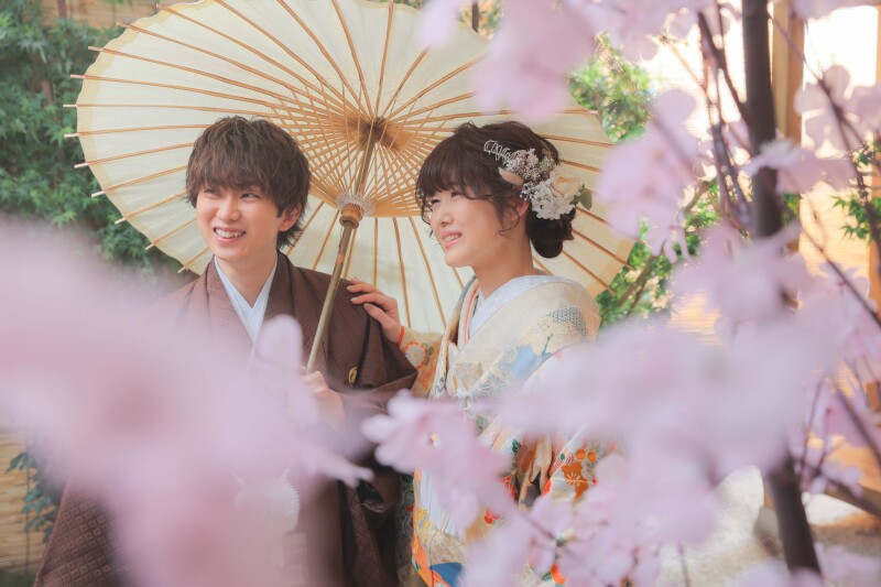 お庭での散策ショット