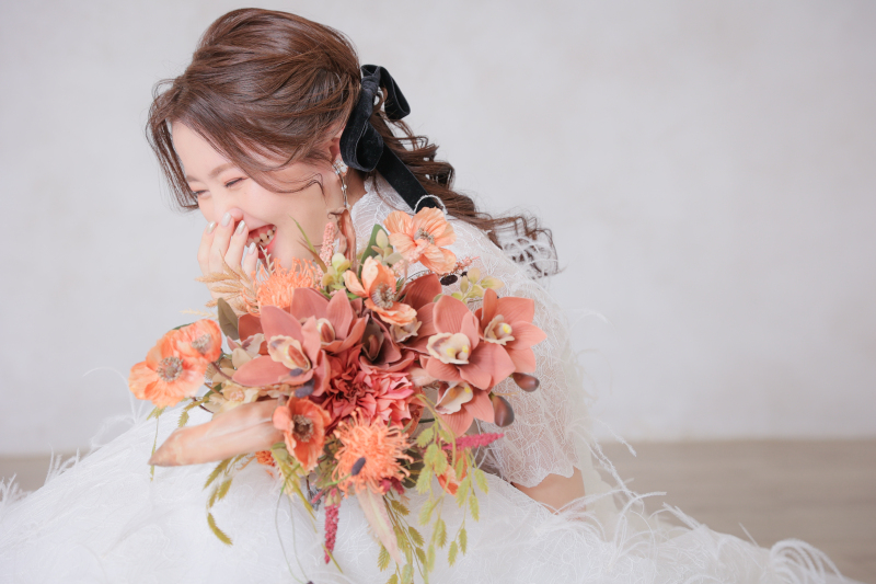 店舗にある無料ブーケ