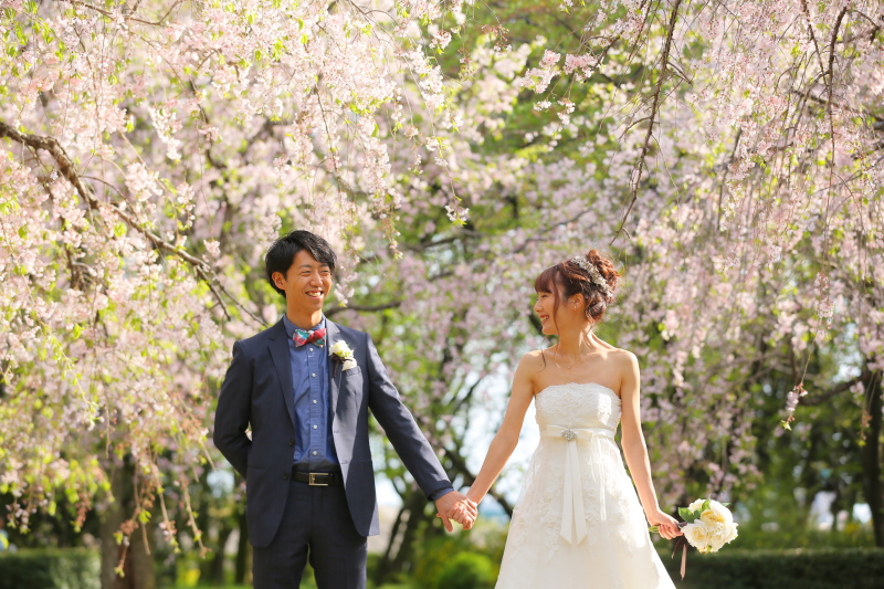 桜の下でお散歩っ♪