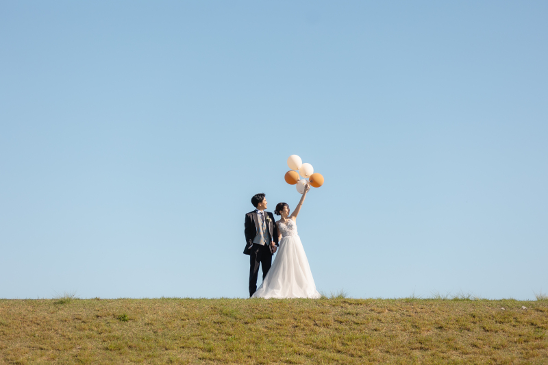 青空いっぱいに