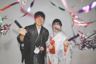 楽しい！シンプルなスタジオとフラワースタジオを使って撮影！