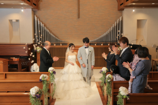 栄にあるチャペルで撮る前撮り