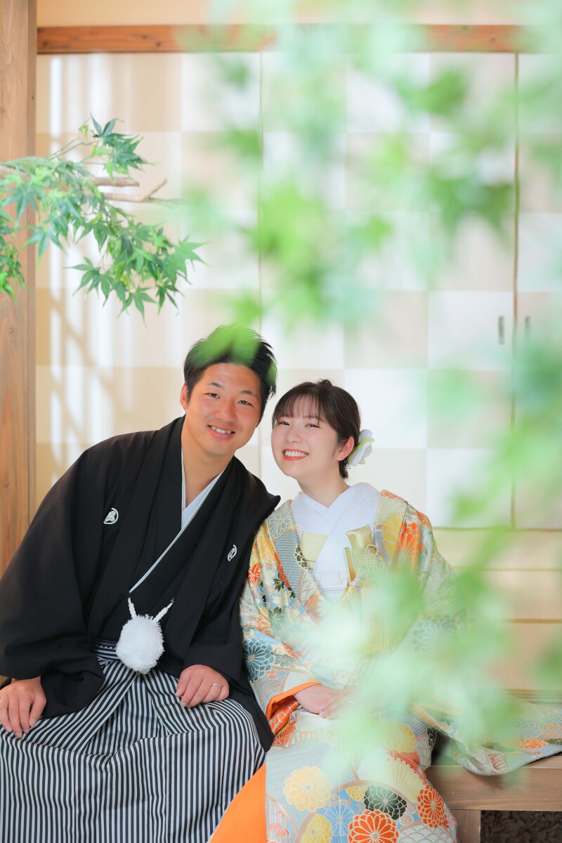 縁側に座っていただいて