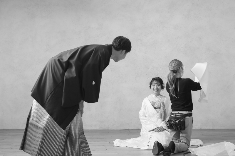 綿帽子付けてるところ