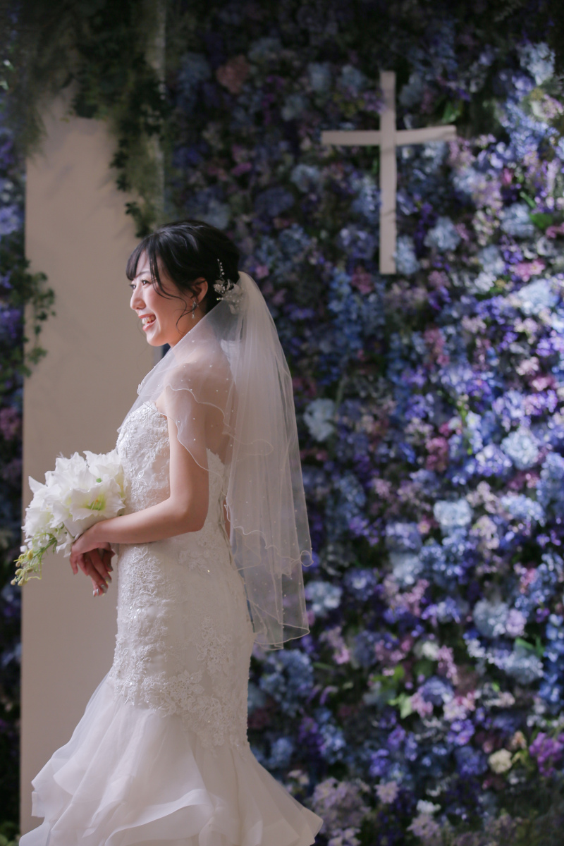 ベール姿の新婦様