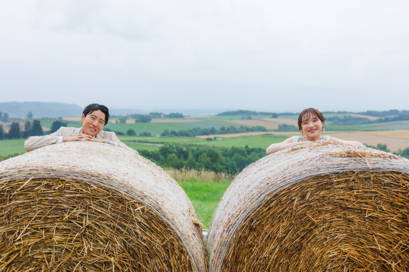 牧草ロールから
