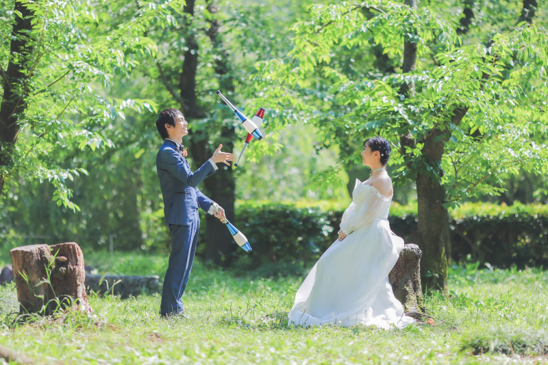 公園でジャグリング！