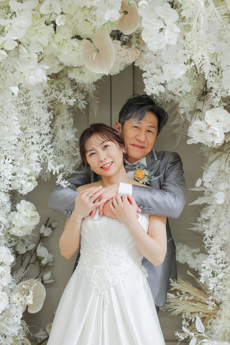 お花に囲まれて