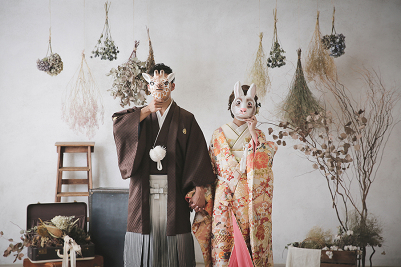 キリンとウサギ