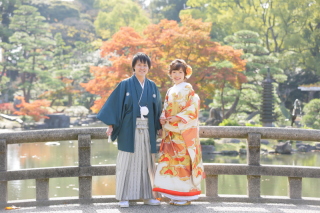 紅葉とわんちゃん❤