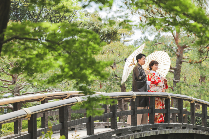 広く撮影！白鳥庭園ロケーション。