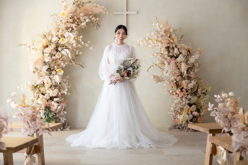 ウェディングドレス姿