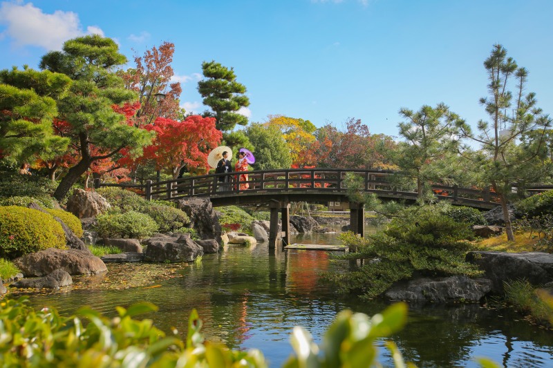 冬の空気の澄んだ空と一緒に