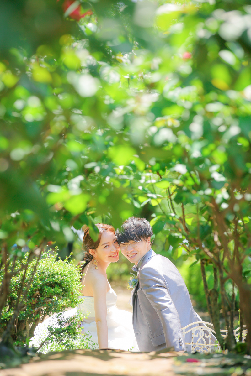 緑のトンネルで