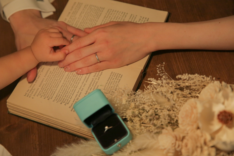 手元ショットも3人で。