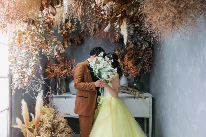 ドライフラワーと