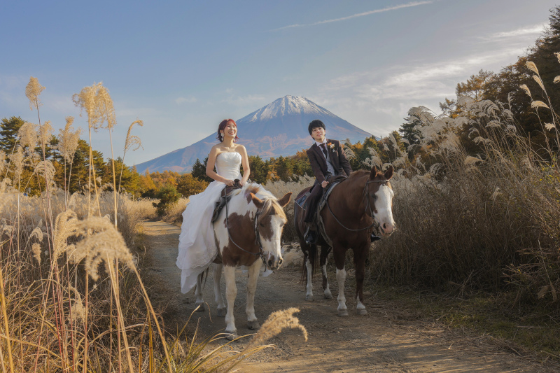 乗馬のできるロケーション（この日は富士山も見えました！）