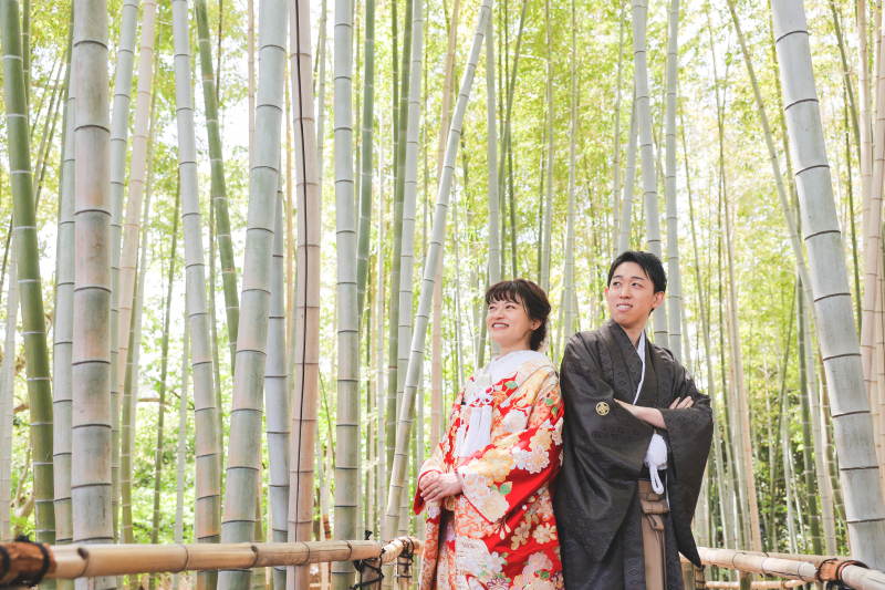 竹林での撮影◎