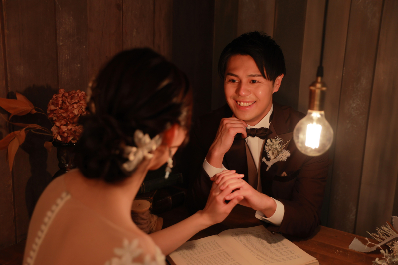 見つめ合うおふたり