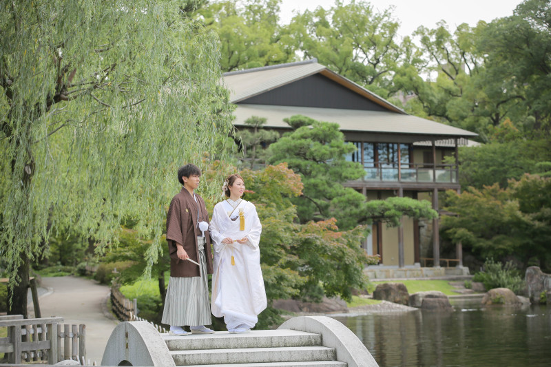 日本庭園と和装