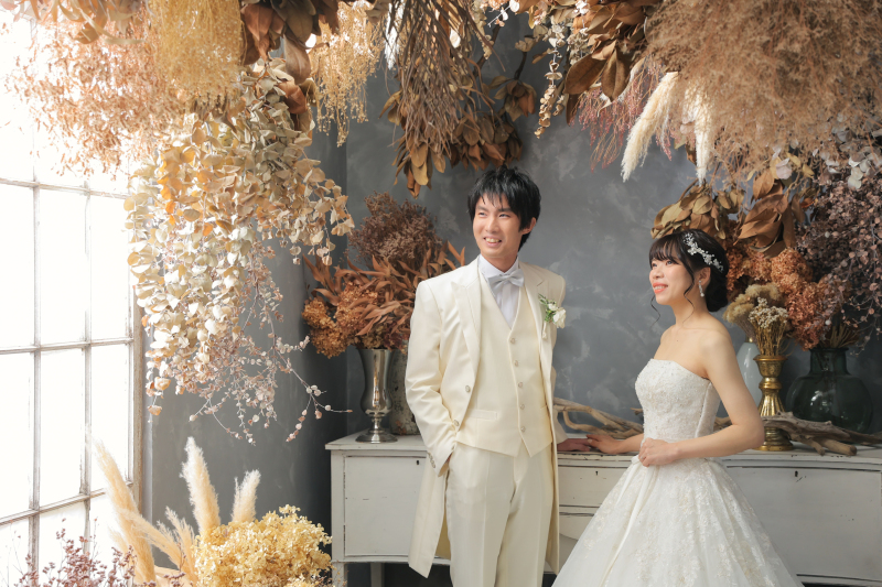 お花に囲まれて。