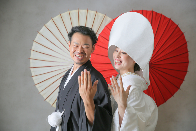 和傘を使ったショット!
