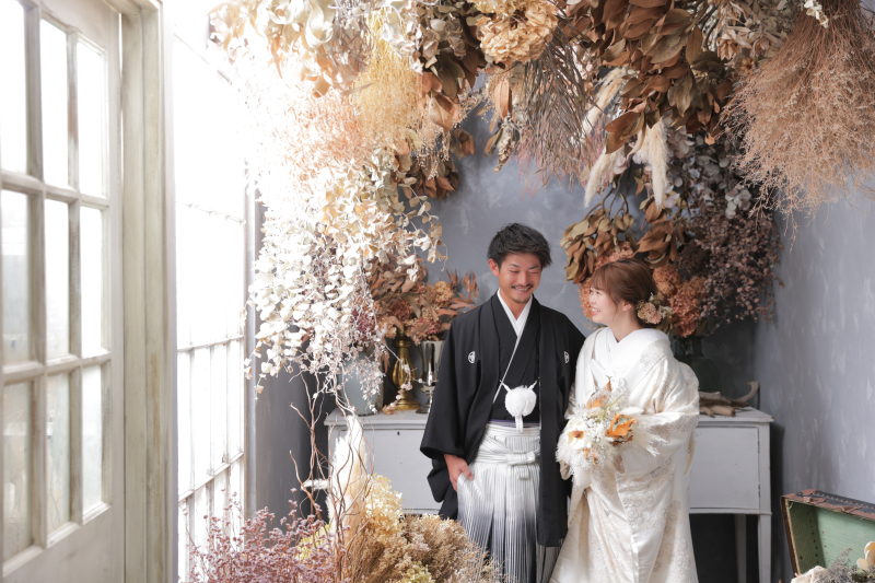 ドライフラワーのお部屋で。