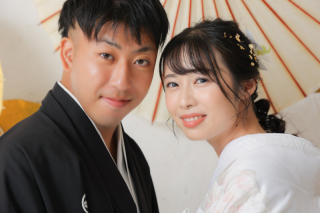 笑顔の素敵なおふたりと＊屋内庭園スタジオ