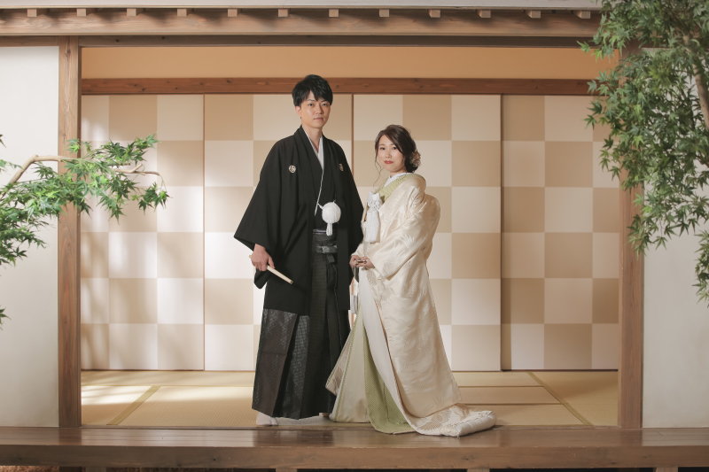 最初は定番のポースから