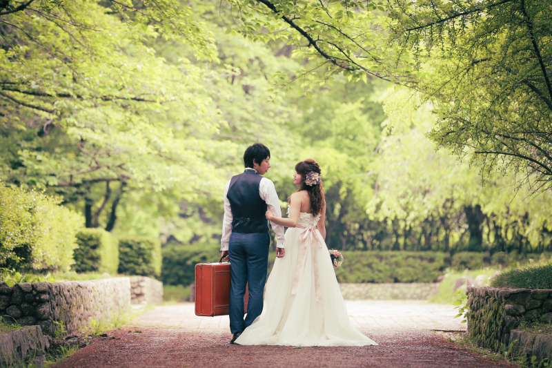 初夏の緑の中で