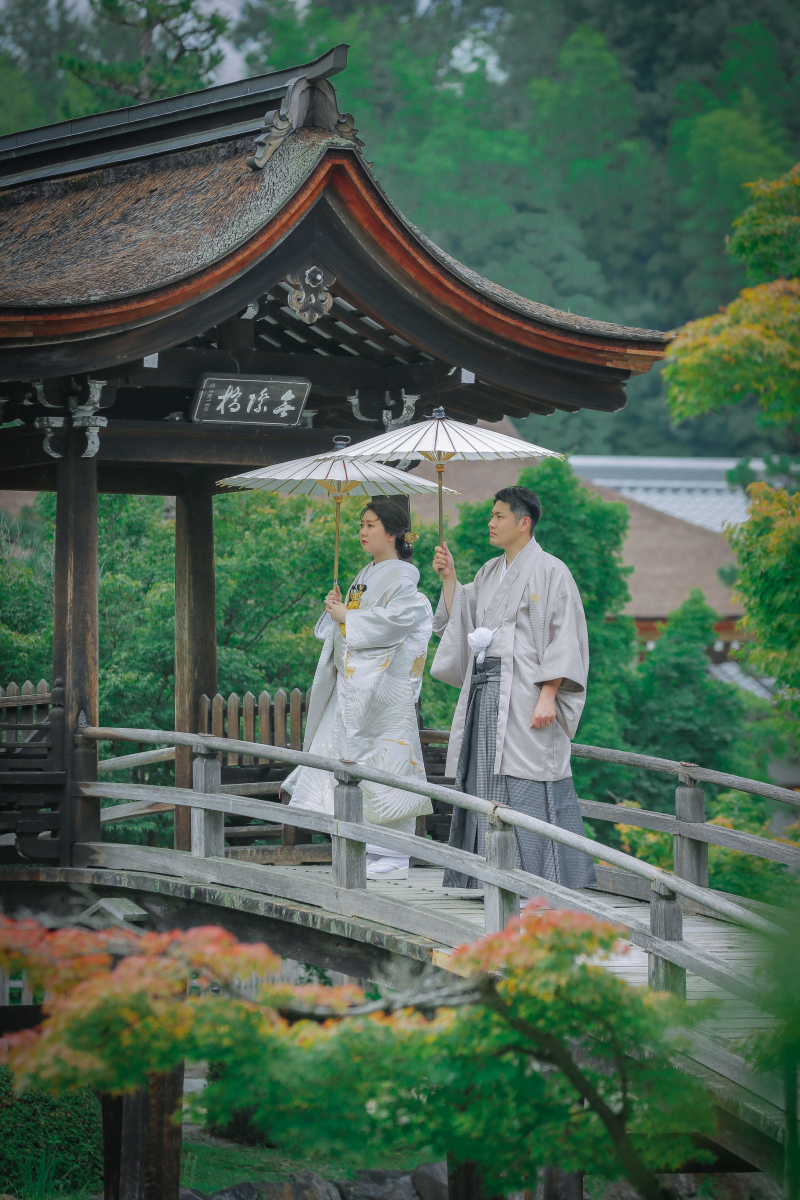 小雨の中で