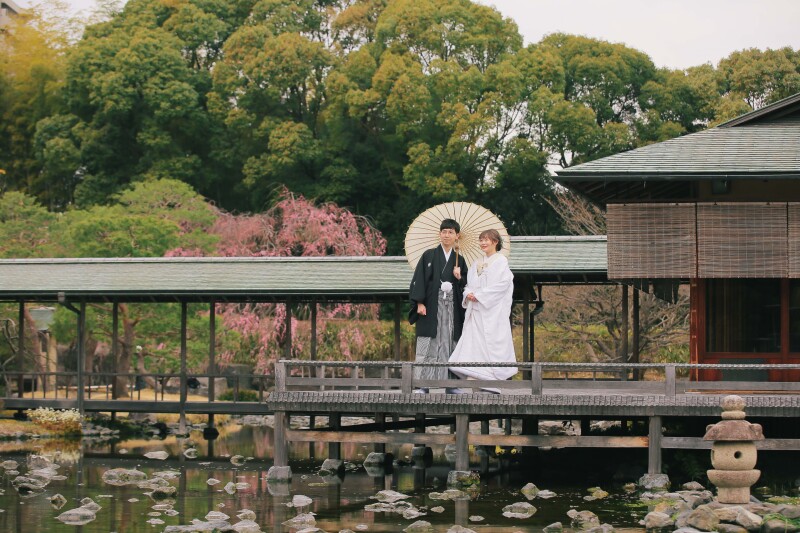 白鳥庭園の舞台から