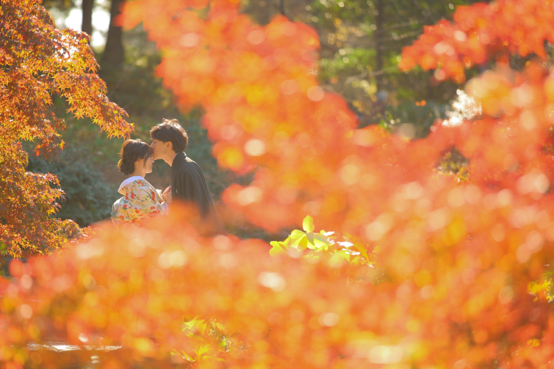 紅葉につつまれて...♡