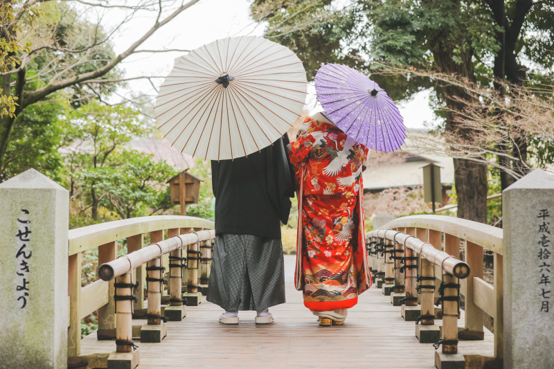 傘持ちショットも