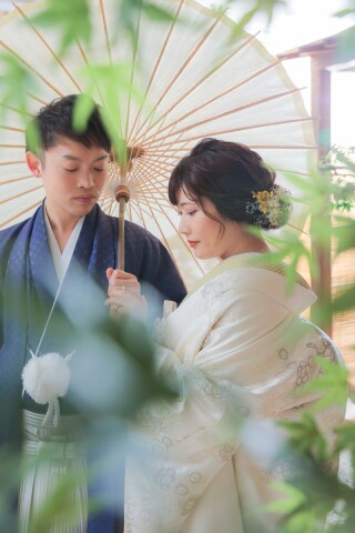 屋内庭園スタジオの緑と一緒に