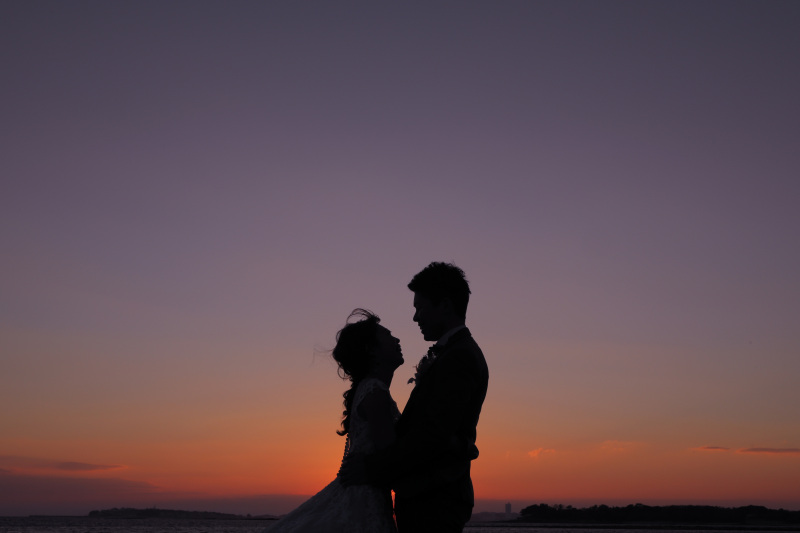 太陽が沈む直前の