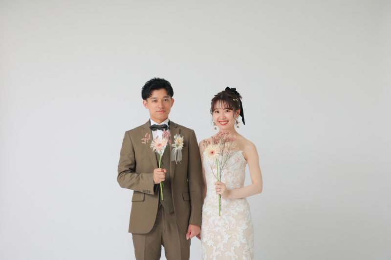 背景紙で残す洋装前撮り