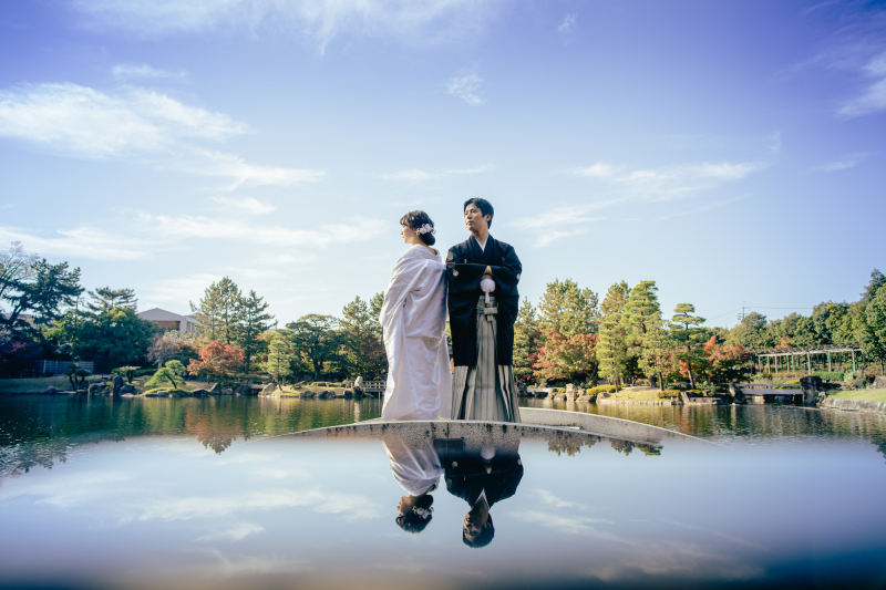 庭園でリフレクション♪