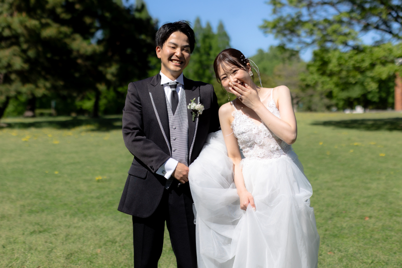 緑の自然の中で