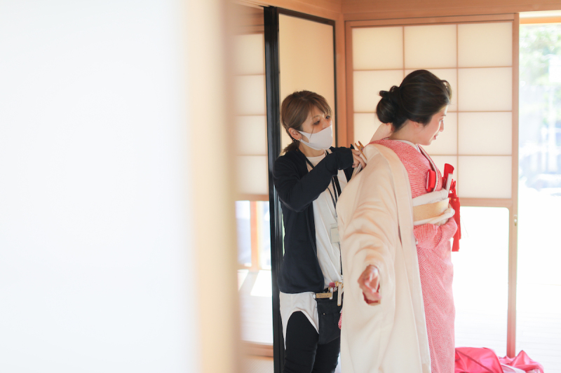 支度の仕上げ。