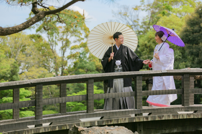 傘持ちショットも◎