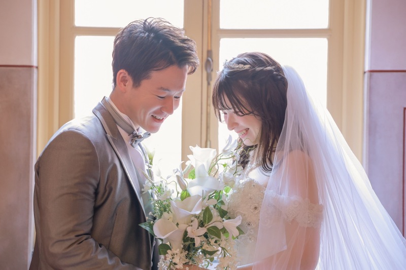 ブーケを見つめて