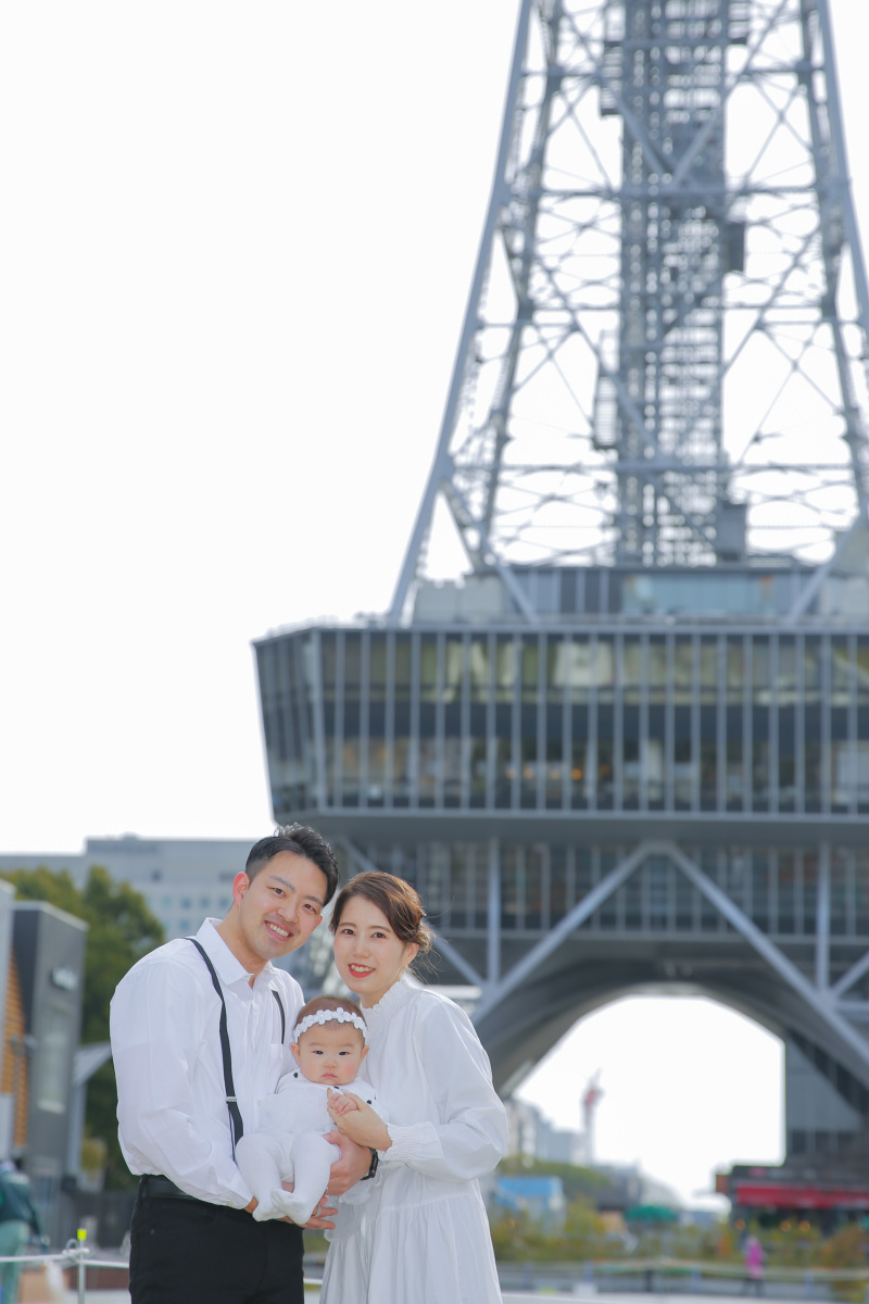 私服での撮影も。