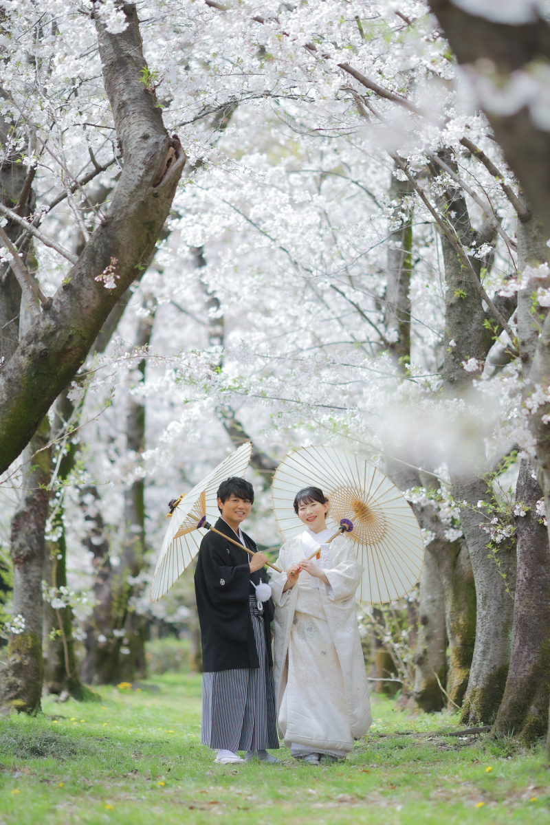 和傘を使用したショット