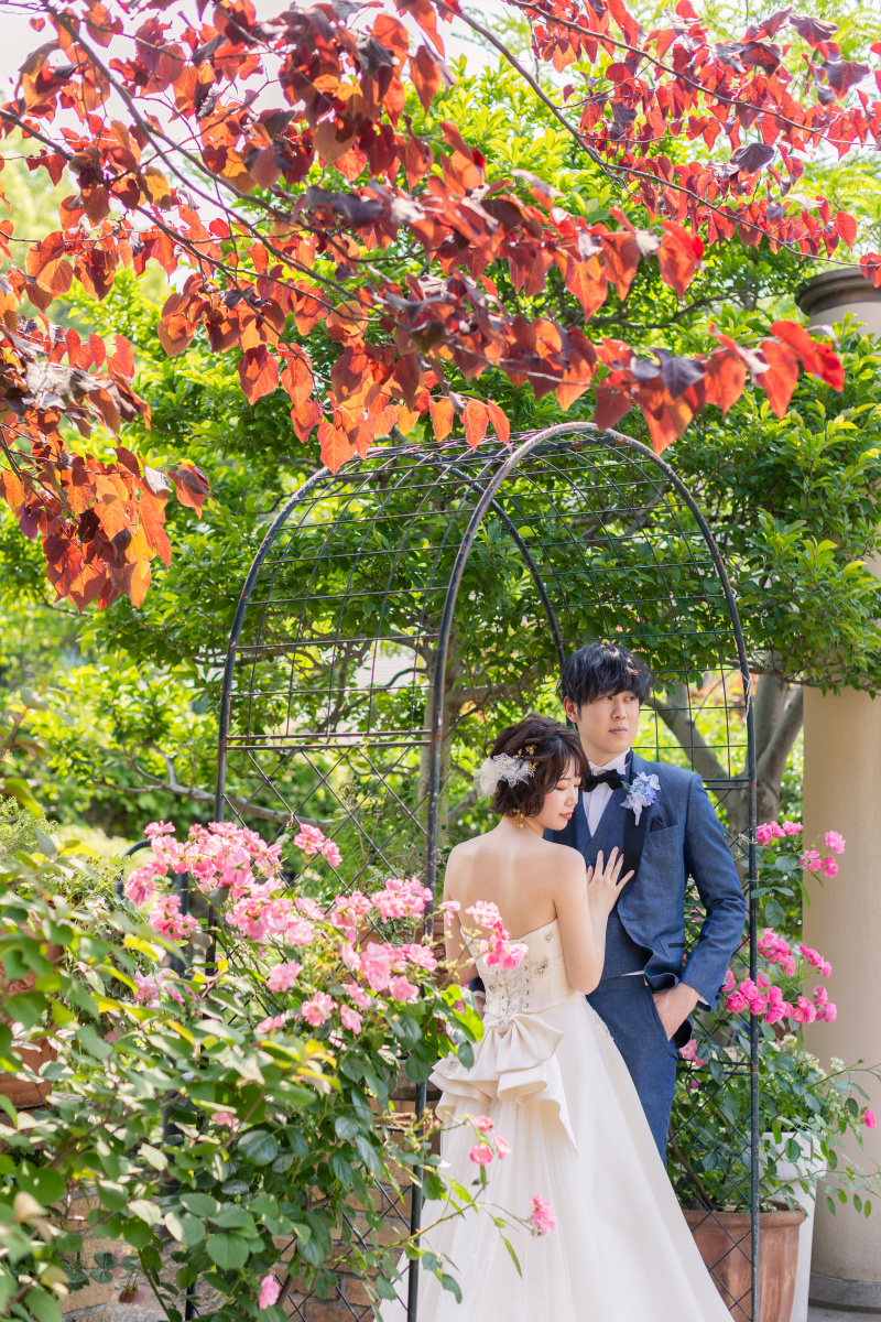 お花に囲まれて