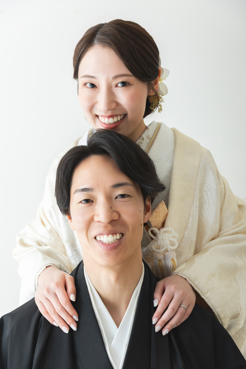 白無垢姿で